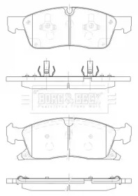 BORG & BECK bbp2491 -  Комплект тормозных колодок, дисковый тормоз